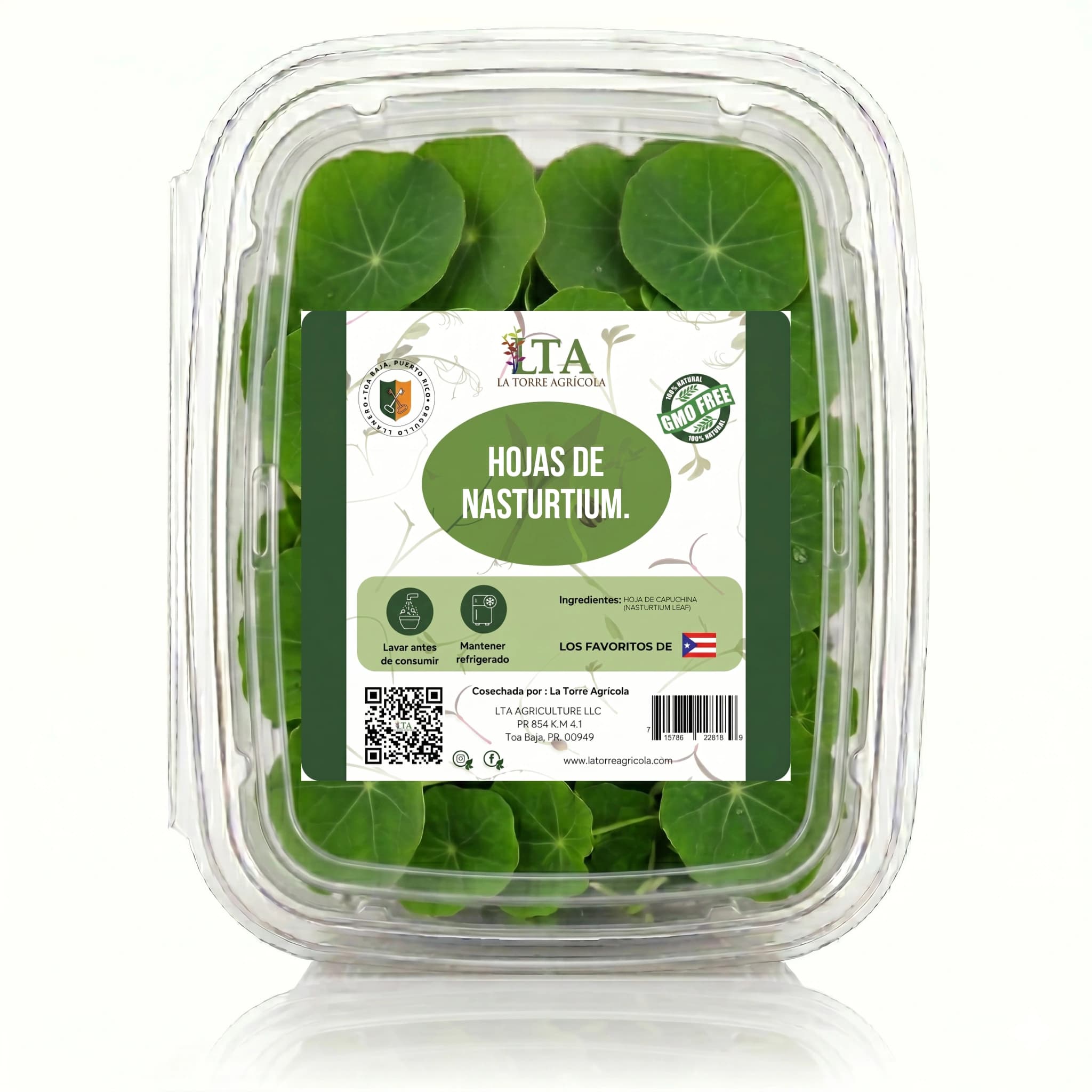 Hojas de Nasturtium.